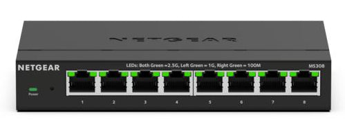 NETGEAR MS308E Switch Ethernet 2.5G Non-géré, 8 Ports RJ-45, Noir