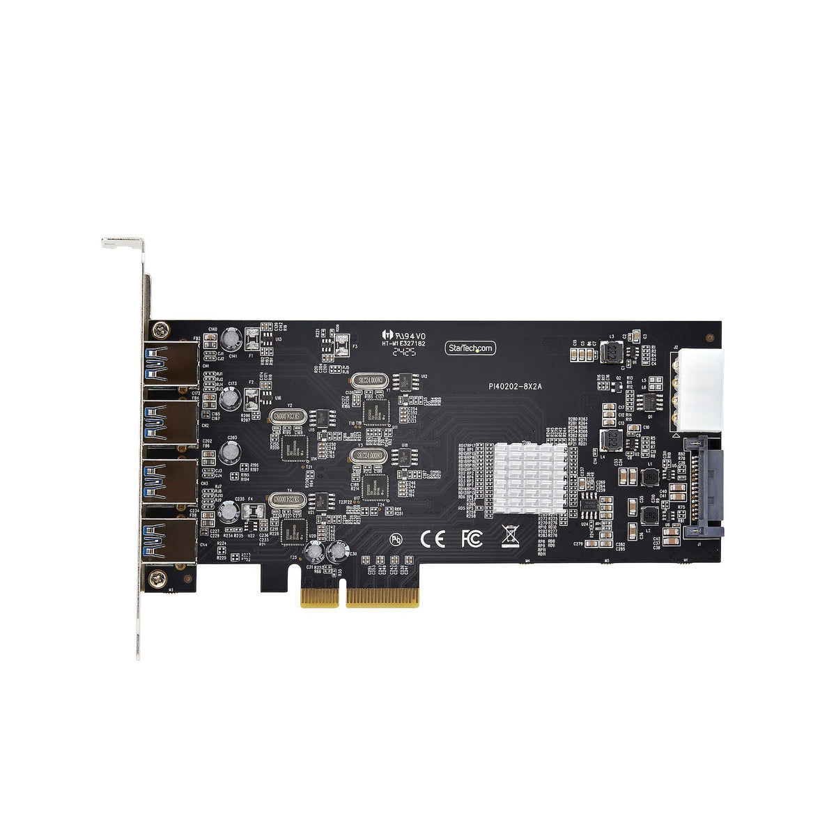 StarTech.com Carte PCIe USB 4 Ports USB 3.2 5Gbps, 4 Contrôleurs Indépendants, Ports USB-A, Windows/macOS/Linux