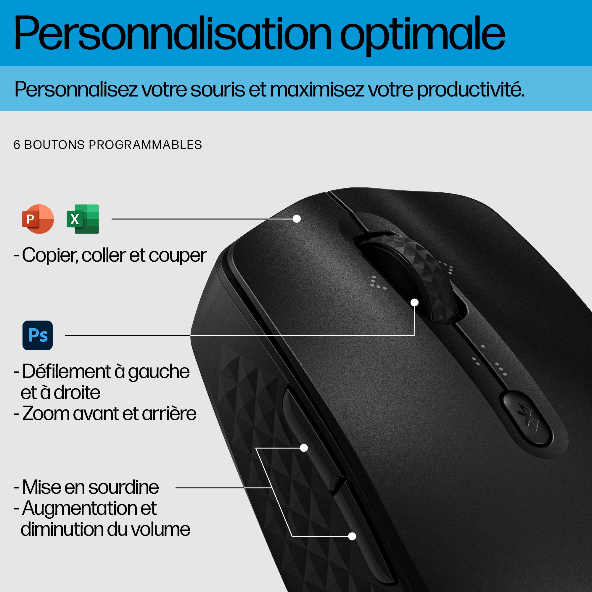 HP Souris Bluetooth programmable 425