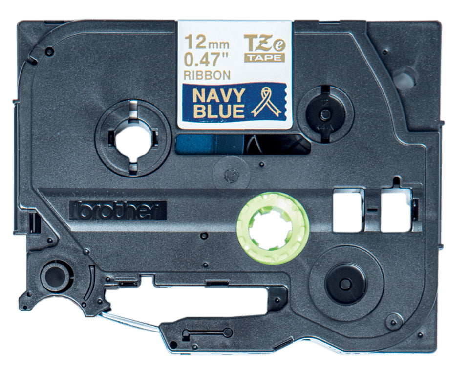 Brother TZE-RN34 ruban d'étiquette Or sur fond bleu marine