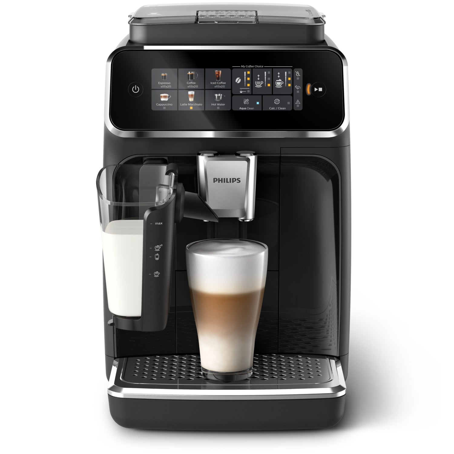 Philips Série 3300 Noir brillant EP3341/50 Machine espresso broyeur, 6 boissons, carafe LatteGo