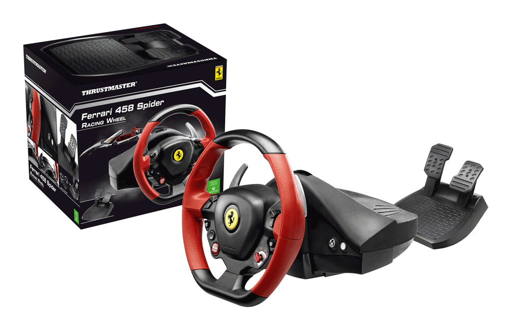 Thrustmaster Ferrari 458 Spider Noir, Rouge USB Volant + pédales Xbox One