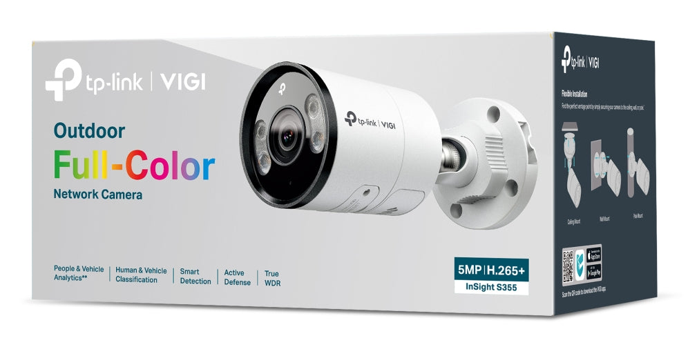TP-Link INSIGHT S355 Caméra de Sécurité IP Extérieure Bullet 5 MP 2880 x 1620 pixels