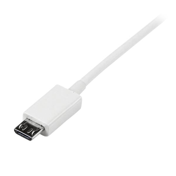 StarTech.com Câble Micro USB 2 m - USB A vers Micro B - Blanc