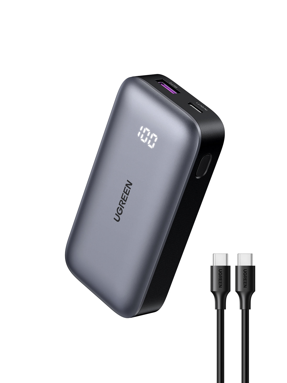 Ugreen 10000mAh Mini Powerbank Quick Charging 30W Gris - vue 2
