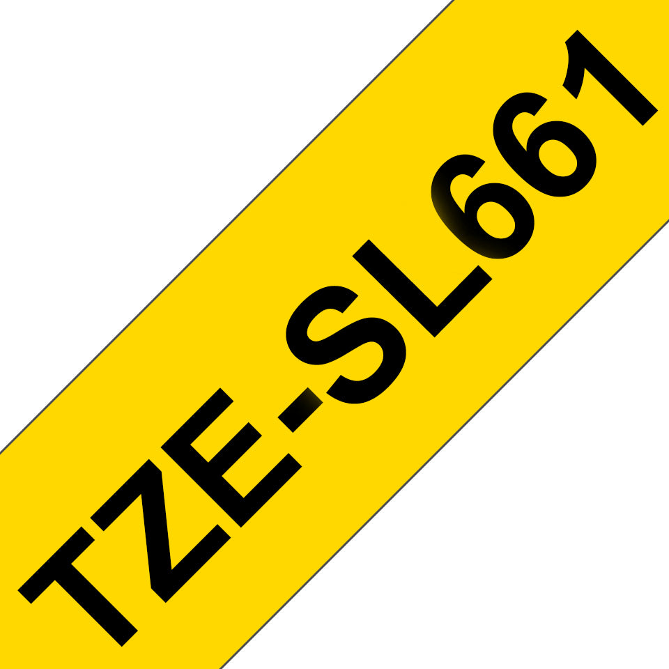 Brother TZE-SL661 ruban d'étiquette Noir sur jaune