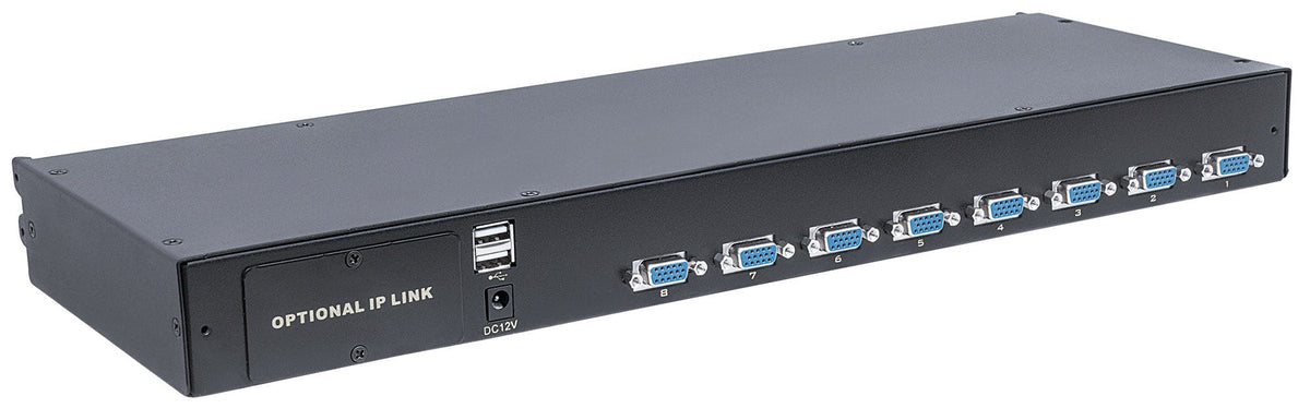 Intellinet 507776 Commutateur KVM Écran, Clavier et Souris, Noir