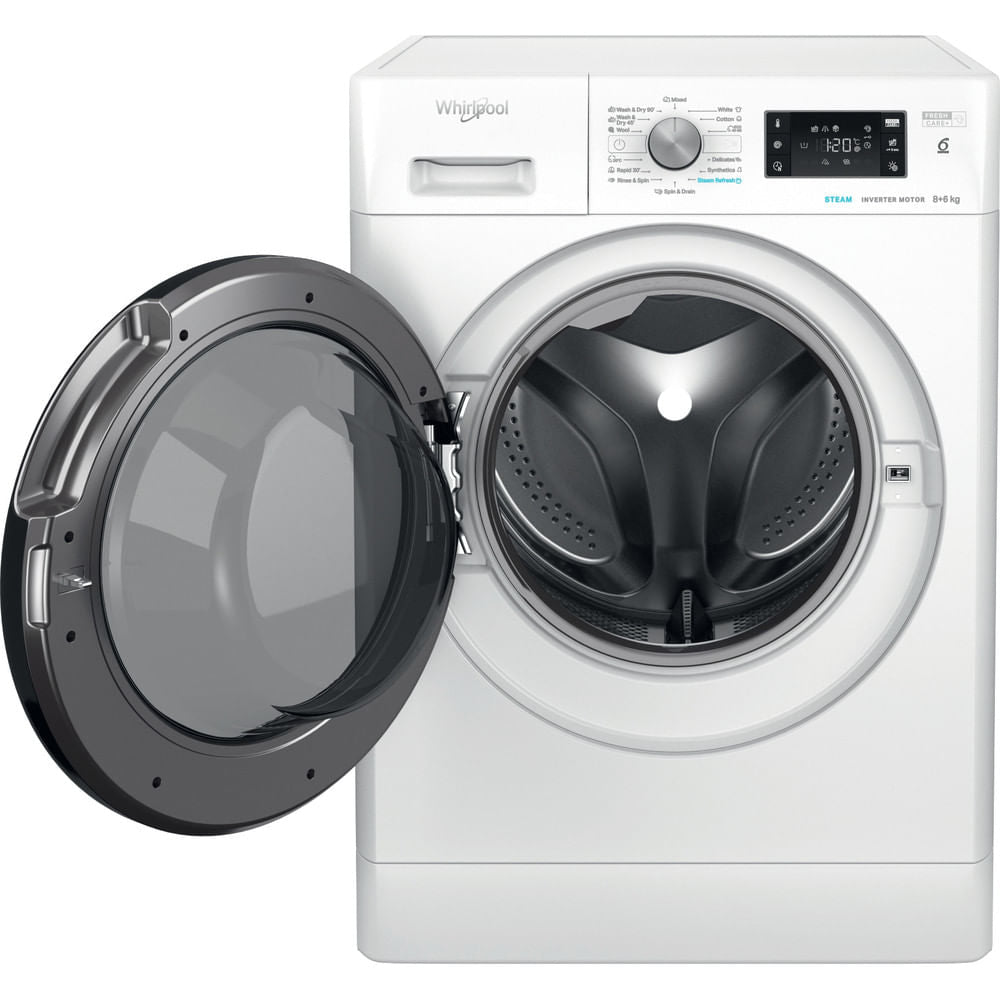 Whirlpool FFWDB 864349 BV EE machine à laver avec sèche linge Pose libre Charge avant Blanc
