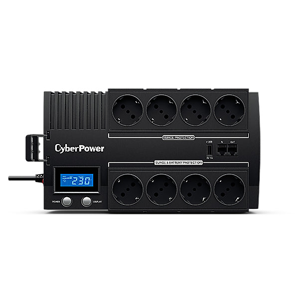 CyberPower BR1000ELCD alimentation d'énergie non interruptible Interactivité de ligne 1 kVA 600 W 8 sortie(s) CA