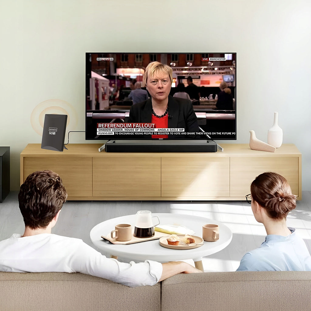 Antenne pour la télévision numérique terrestre DVB-T2 HEVC 2-en-1, pour usage extérieur et intérieur, 4K, Zenwire HDAT80