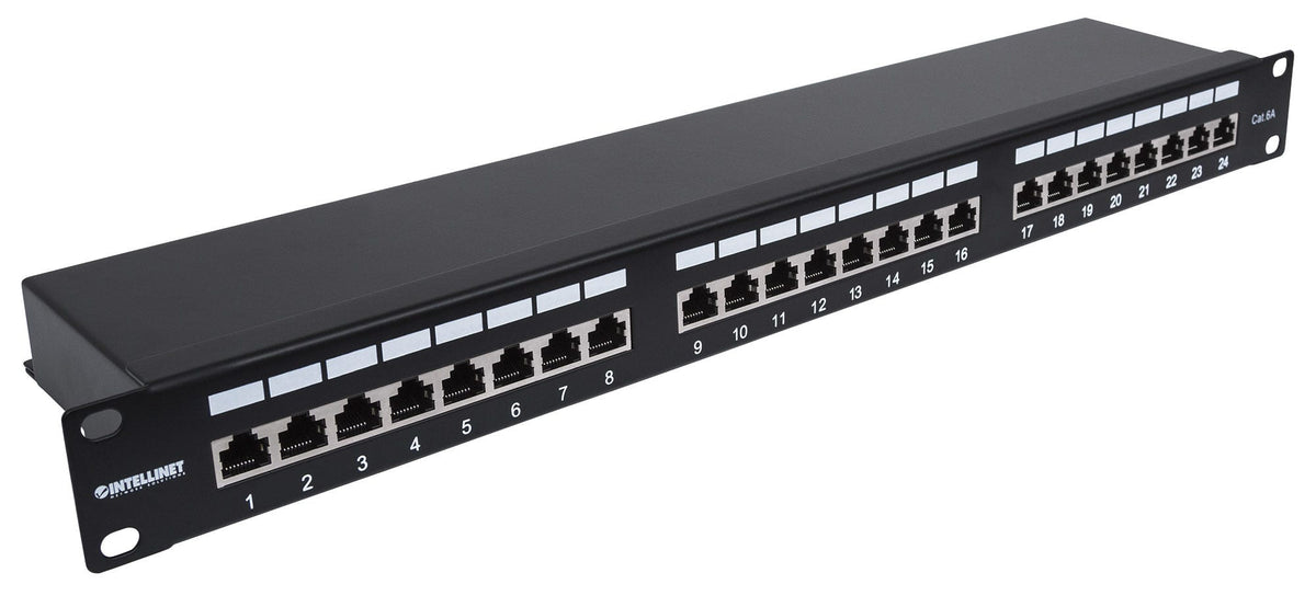 Intellinet Panneau de Brassage Cat6A FTP 24 Ports 1U Blindé Noir