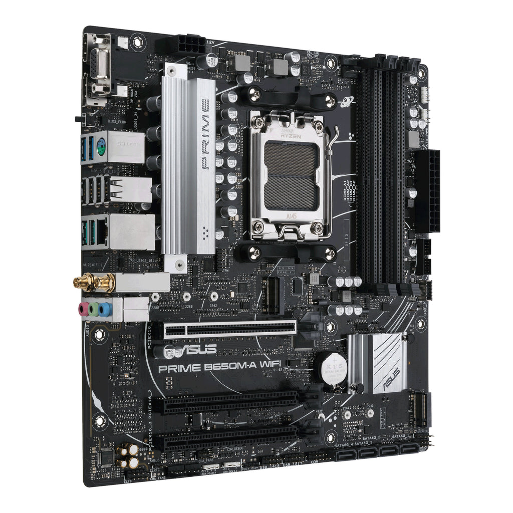 ASUS PRIME B650M-A WIFI AMD B650 Emplacement AM5 micro ATX - vue 2