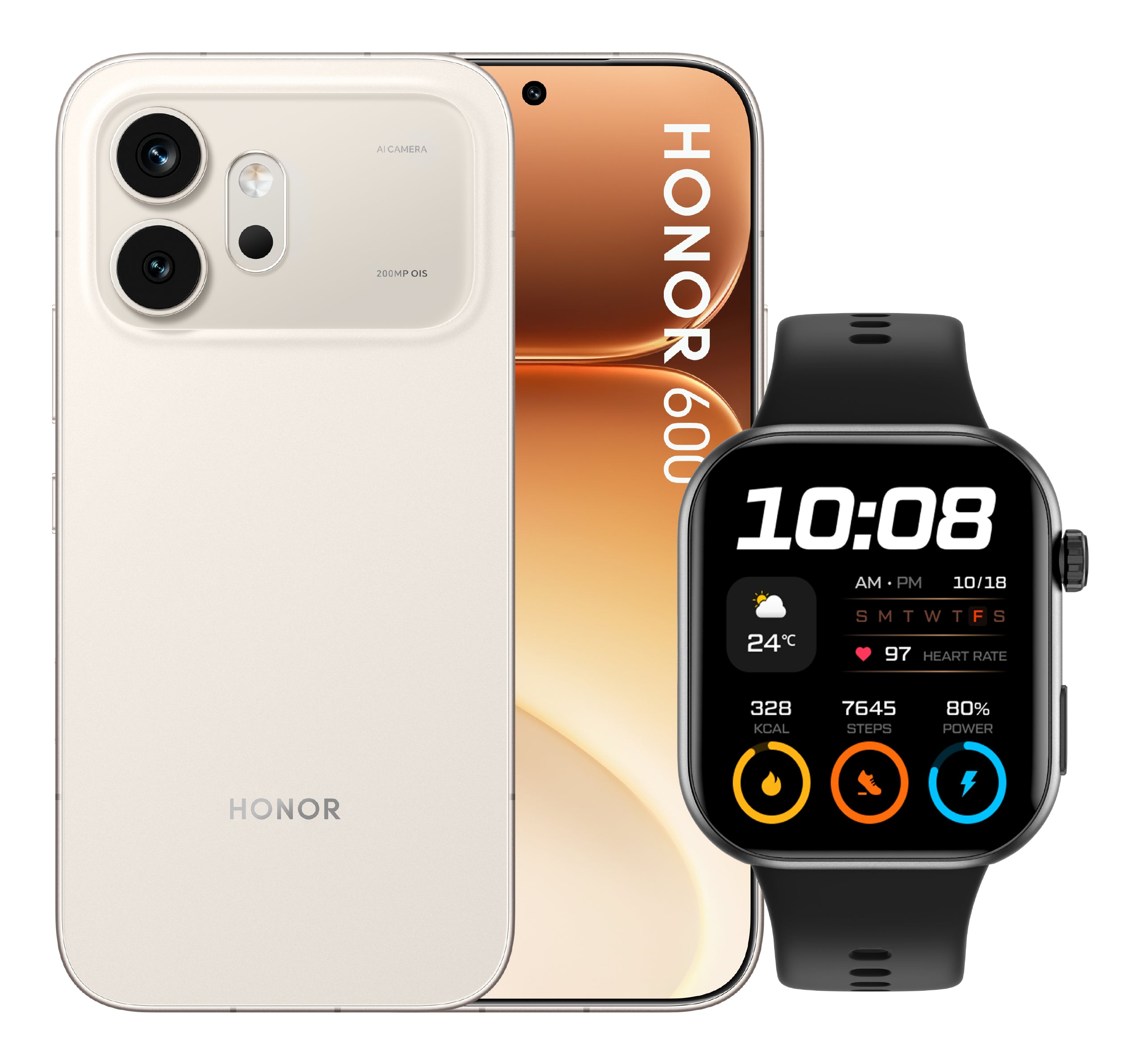 Honor HOR6005G82565G+W Smartphone 6.57" 5G 256 Go 8 Go RAM 6400 mAh - Or