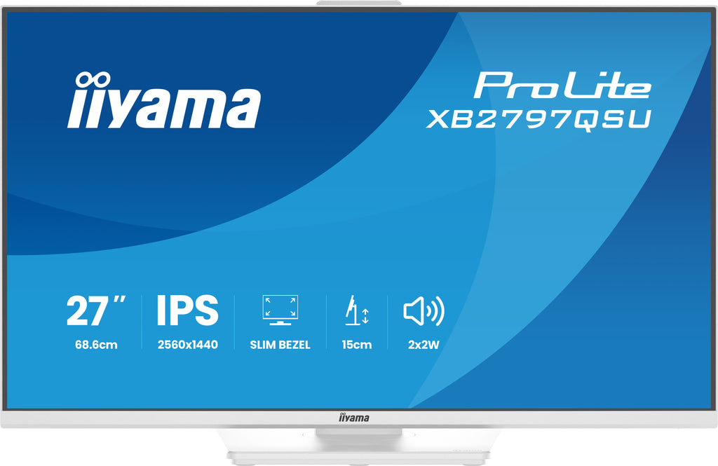 iiyama ProLite XB2797QSU-W1 Écran PC 27" Quad HD LED Blanc