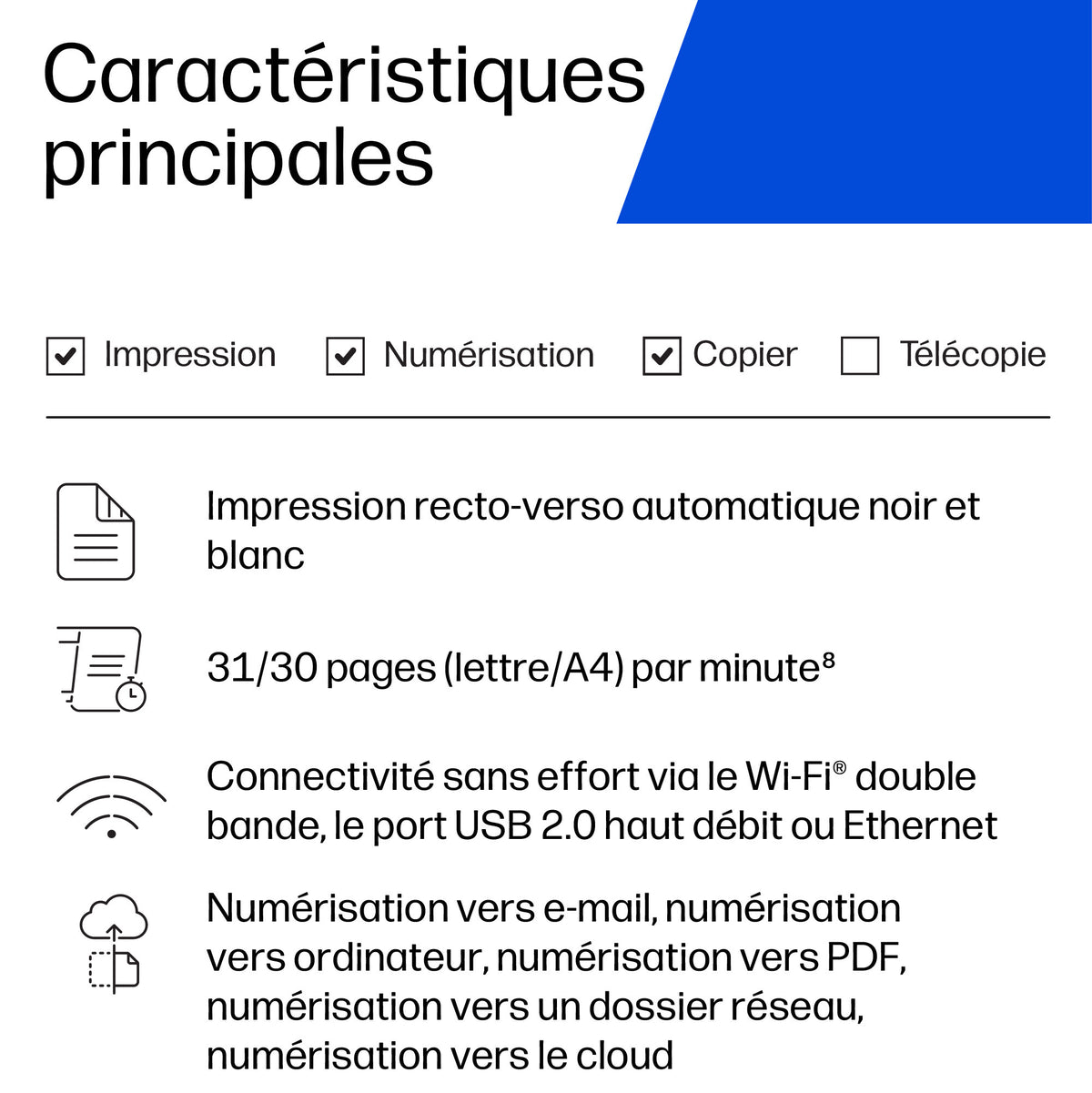 HP LaserJet M248sdw Multifunction Noir et blanc Imprimante