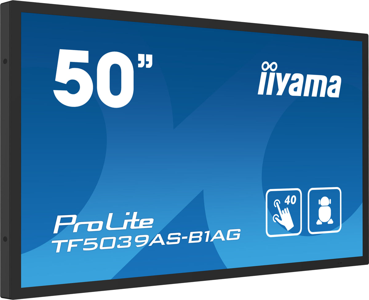 iiyama TF5039AS-B1AG Écran Tactile 4K Ultra HD 125,7 cm (49.5") LED Noir