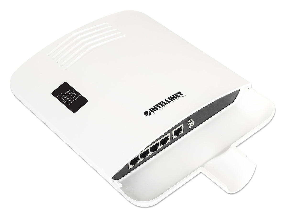 Intellinet Switch Gigabit Extérieur 5 Ports PoE avec PoE Passthrough et Extendeur PoE+