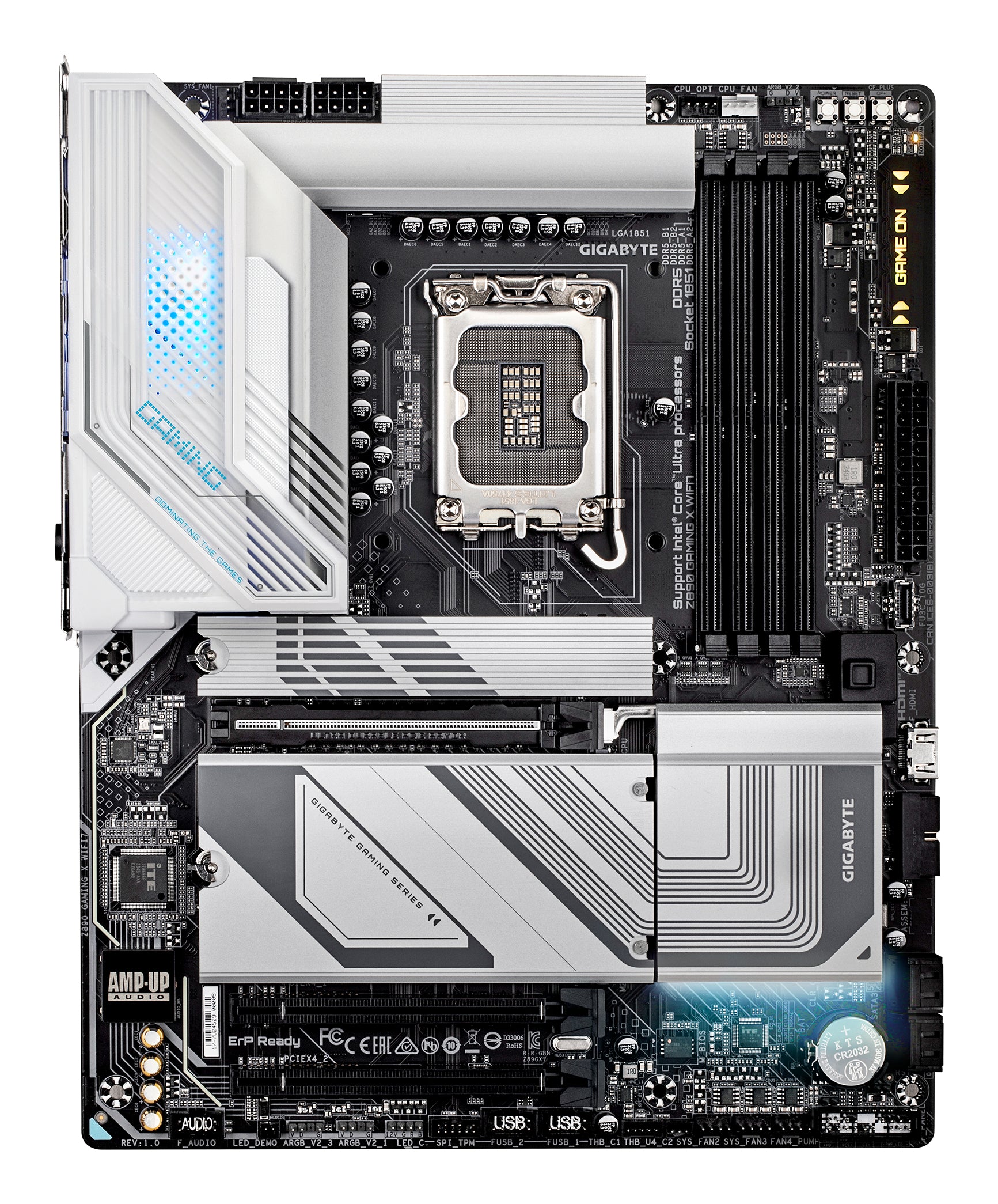 GIGABYTE Carte mère Z890 GAMING X WIFI7 - Prend en charge les processeurs Intel Core Ultra (Série 2), VRM à 16+1+2 phases, jusqu'à 8800MHz DDR5 (OC), 1xPCIe 5.0 + 3xPCIe 4.0, Wi-Fi 7, LAN 2.5GbE, USB 4