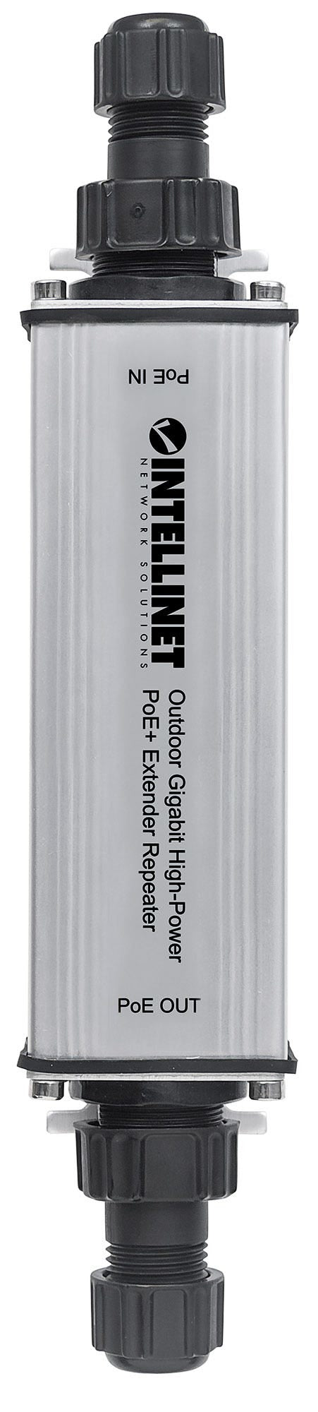 Intellinet Répéteur-extenseur PoE+ Gigabit Extérieur IP65, IEEE 802.3at/af, Portée 100m