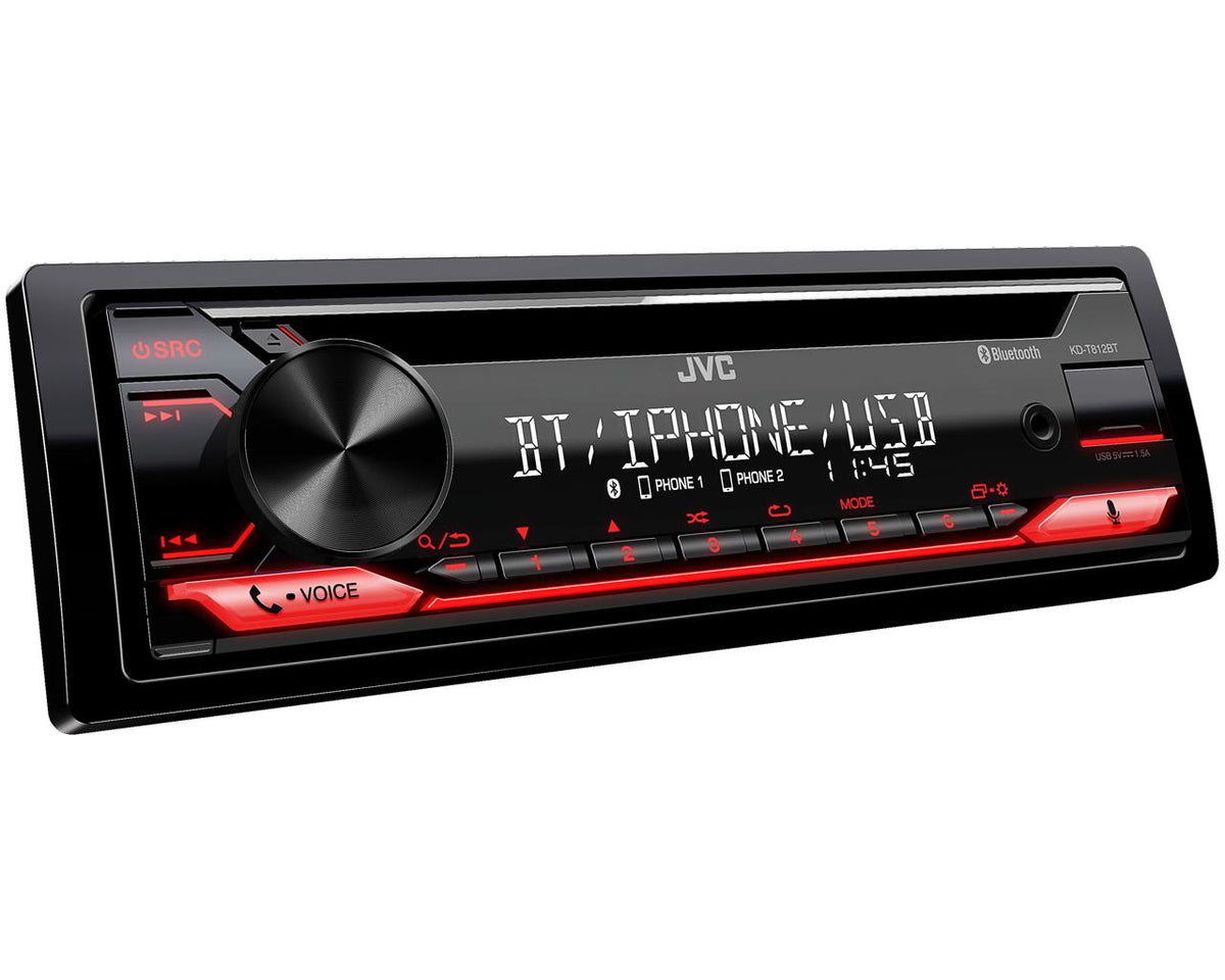 JVC KD-T812BT Noir, Rouge 200 W Bluetooth