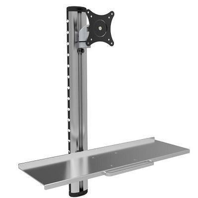 Support d'écran plat pour bureau et mur ICA-PLW 01, 15" à 27", Argent