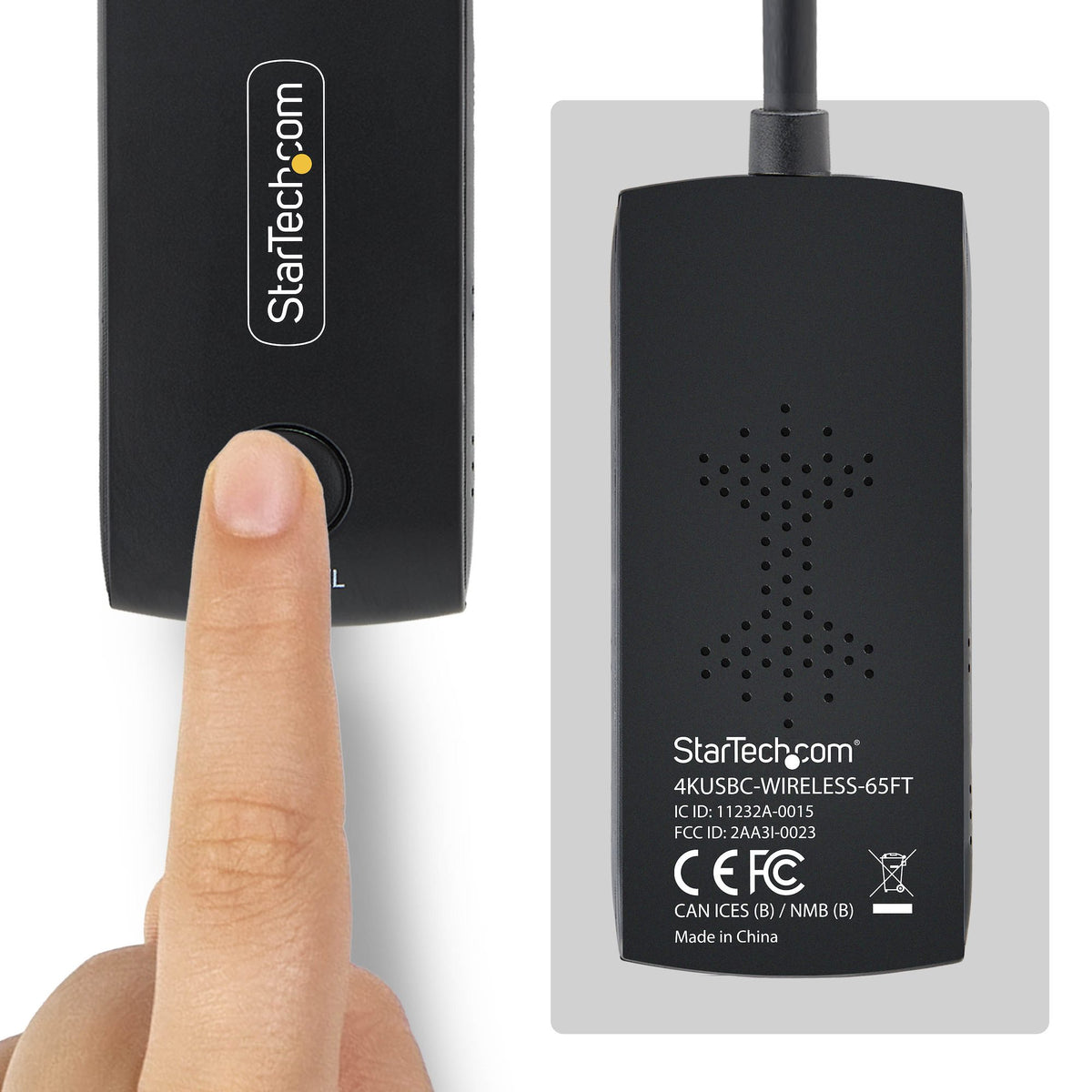 StarTech.com Extension Sans Fil USB-C vers HDMI pour Salles de Réunion et Espaces de Travail Collaboratifs, 4K 60Hz, Por