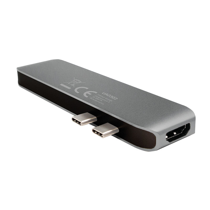 LogiLink UA0302 station d'accueil USB 3.2 Gen 1 (3.1 Gen 1) Type-C Aluminium, Noir
