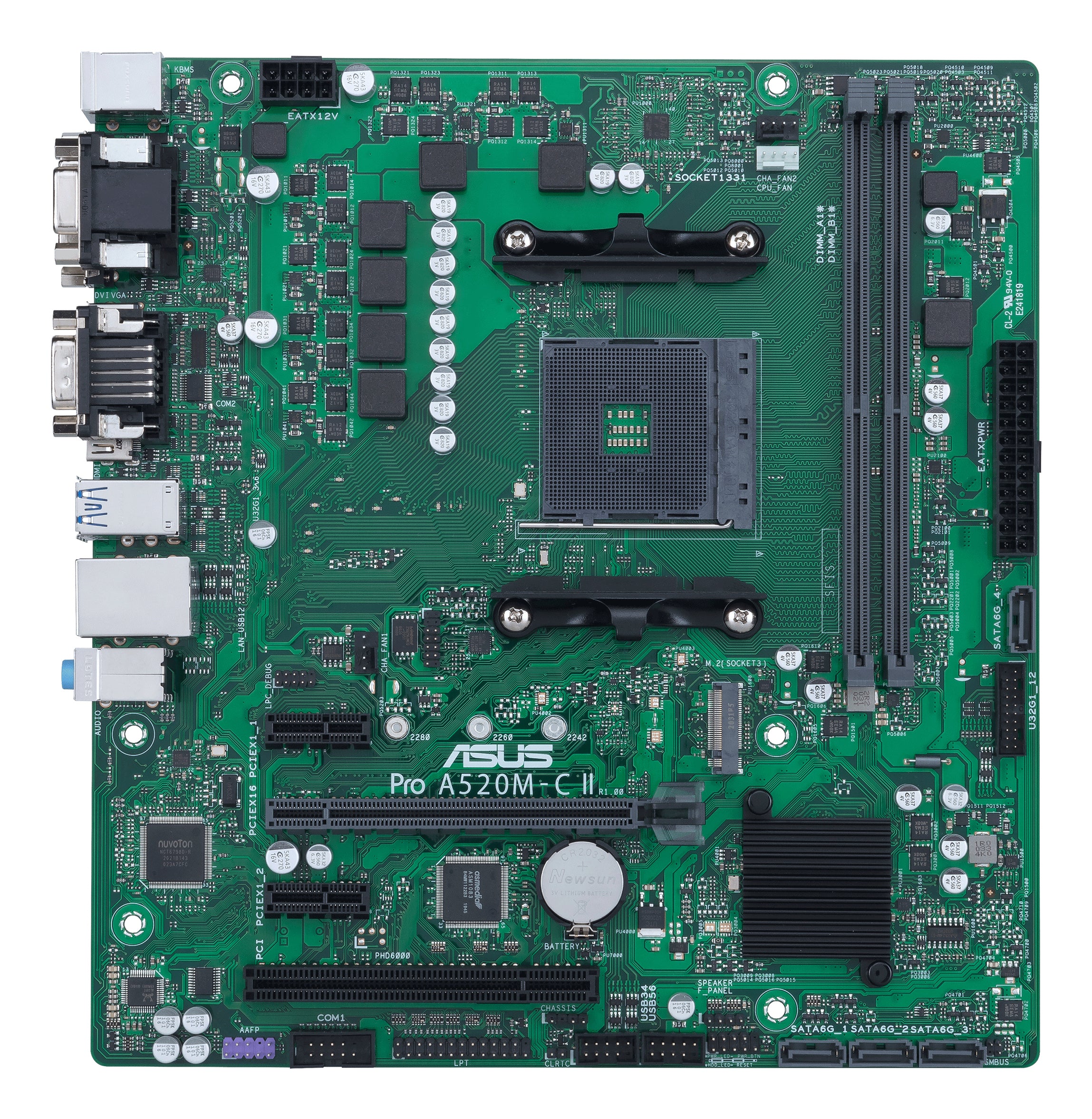 ASUS PRO A520M-C II/CSM AMD A520 Emplacement AM4 micro ATX