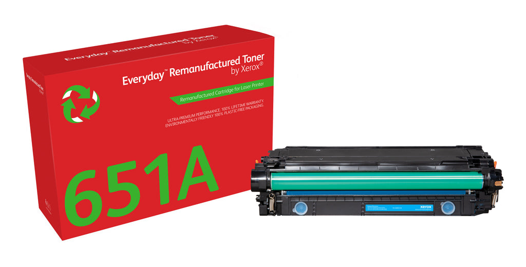 Toner remanufacturé Cyan Everyday™ de Xerox compatible avec HP 651A 650A 307A (CE341A/CE271A/CE741A), Capacité standard