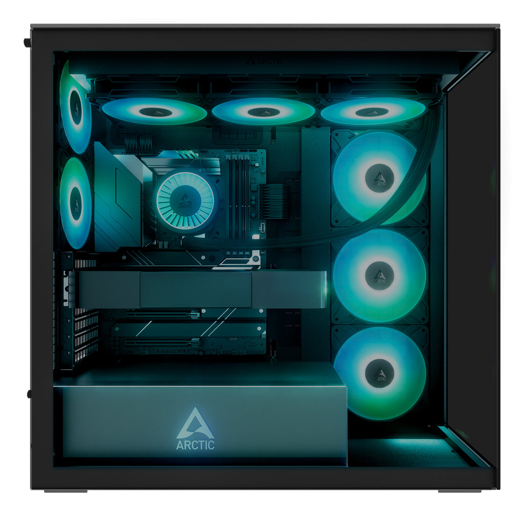 ARCTIC Xtender Black (Tinted Glass) Midi Tower Noir