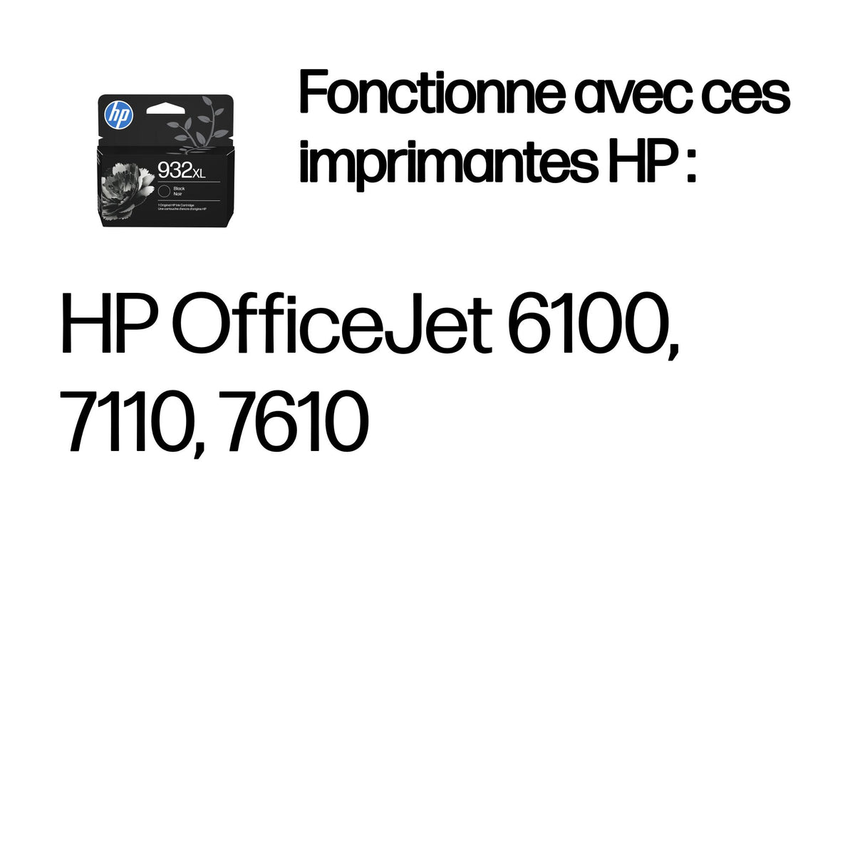 HP 932XL Cartouche d'Encre Noire Grande Capacité Authentique