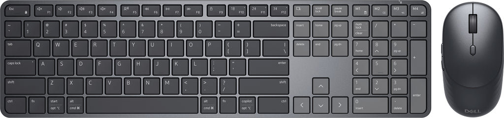 DELL Pro 7 Slim KM726 clavier Souris incluse maison/bureau RF sans fil + Bluetooth QWERTZ Allemand Noir