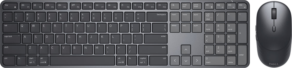DELL Pro 7 Slim KM726 clavier Souris incluse maison/bureau RF sans fil + Bluetooth QWERTZ Allemand Noir
