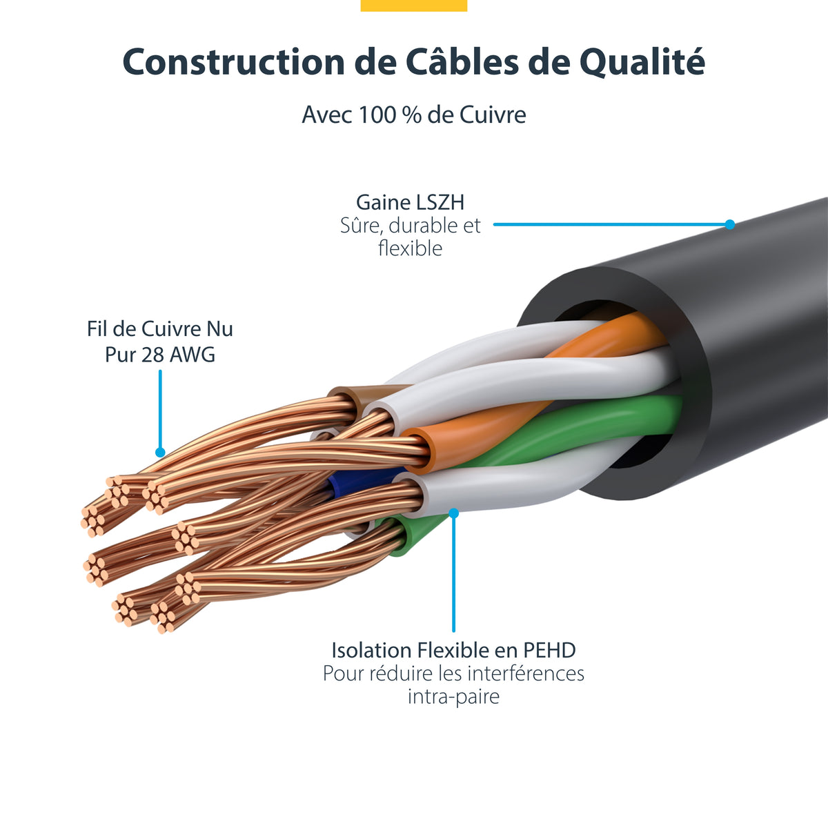StarTech.com Câble Réseau Ethernet RJ45 Cat6 1,5 m - Bleu