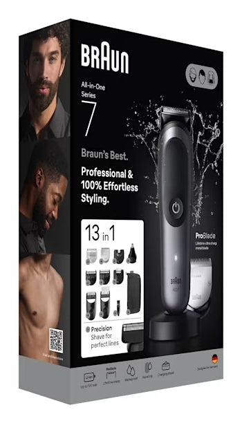 Braun AIO7560 tondeuse à cheveux Noir, Gris 14 Lithium-Ion (Li-Ion)