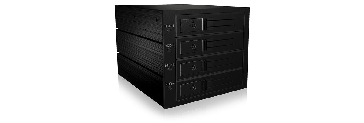 Boîtier de Disques IB-564SAS-12G pour 4 HDD 3.5", SAS et SATA, Noir