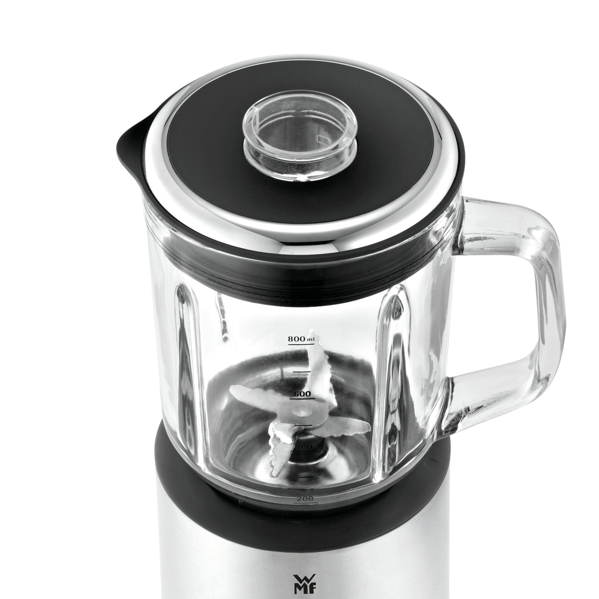 WMF KITCHENminis Mélangeur de Table 0,8 L, 400 W, Noir et Acier Inoxydable