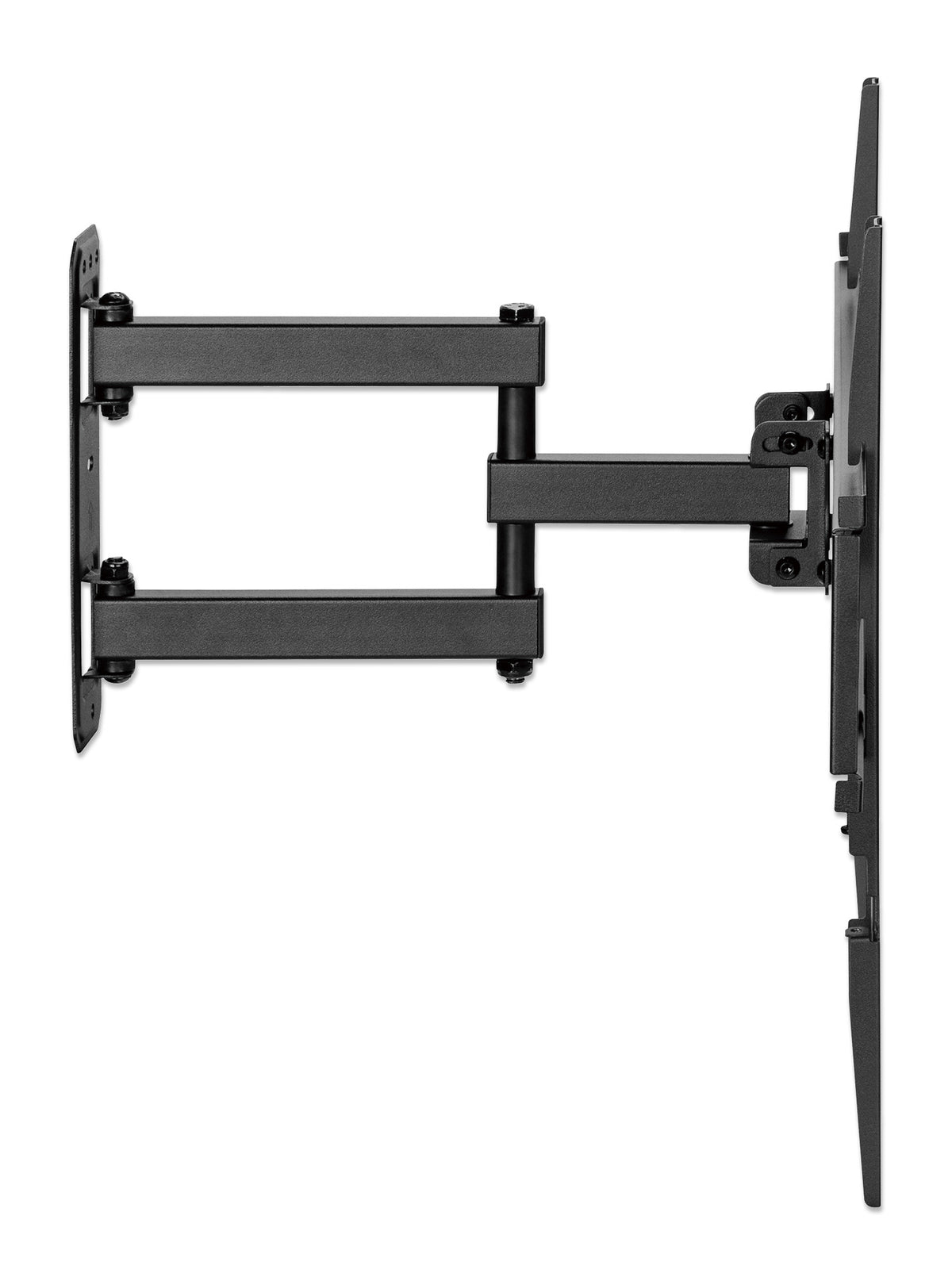 Manhattan Support Mural Articulé pour TV et Moniteurs 32" à 55", VESA 100x100 à 400x400 mm, Charge Max 35 kg, Noir