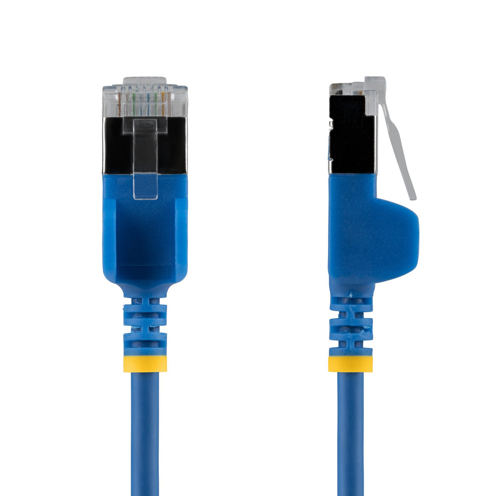 StarTech.com Câble Ethernet CAT6a Ultrafin Bleu de 2m, Sans Accroc, FTP, Fil de Cuivre Nu Pur, Cordon Patch Réseau RJ45 
