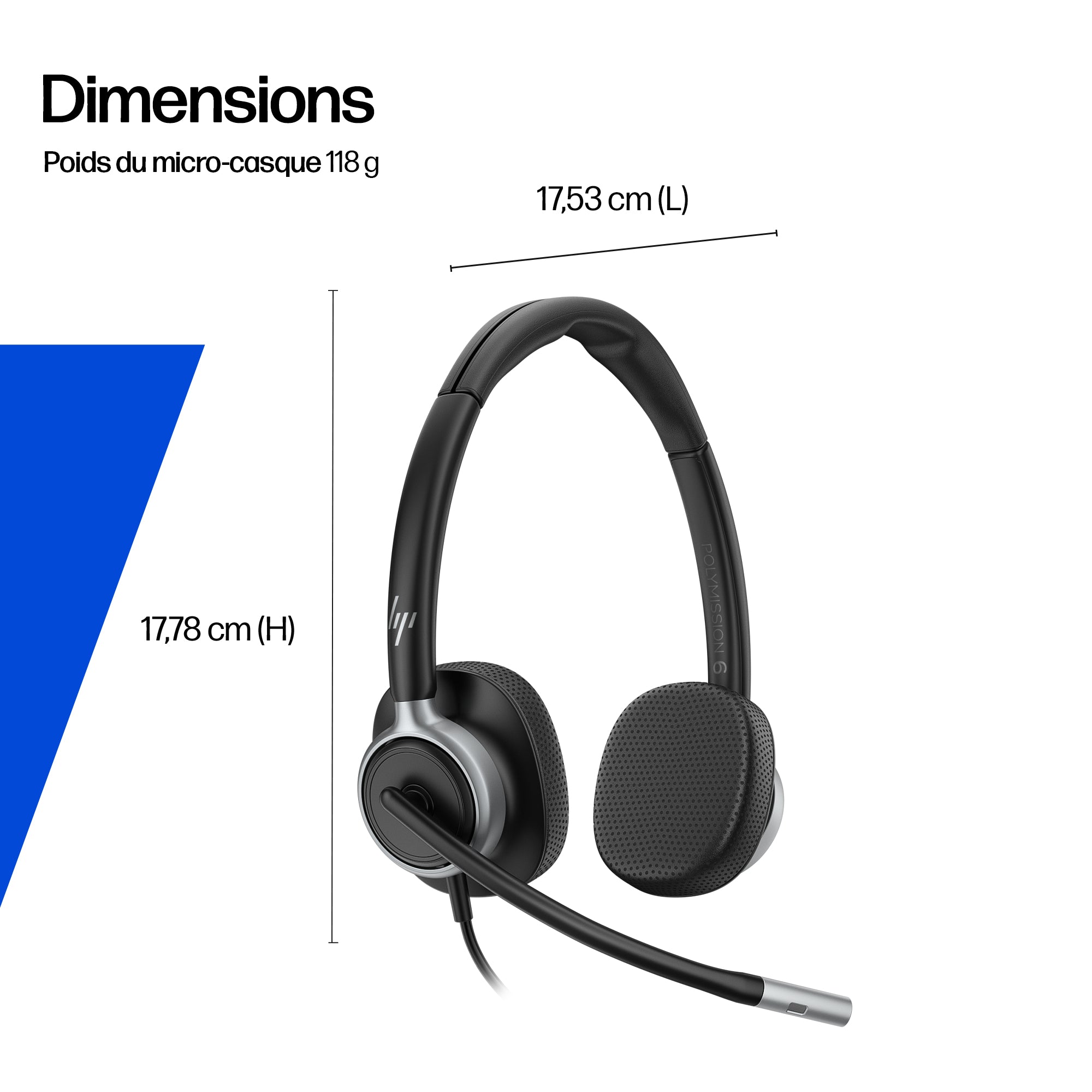 HP Poly Micro-casque filaire USB binaural Mission 625 (en vrac)