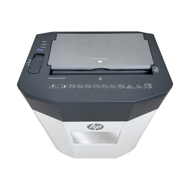 HP OneShred Auto 80CC destructeur de papier Destruction croisée 68 dB 22 cm Blanc