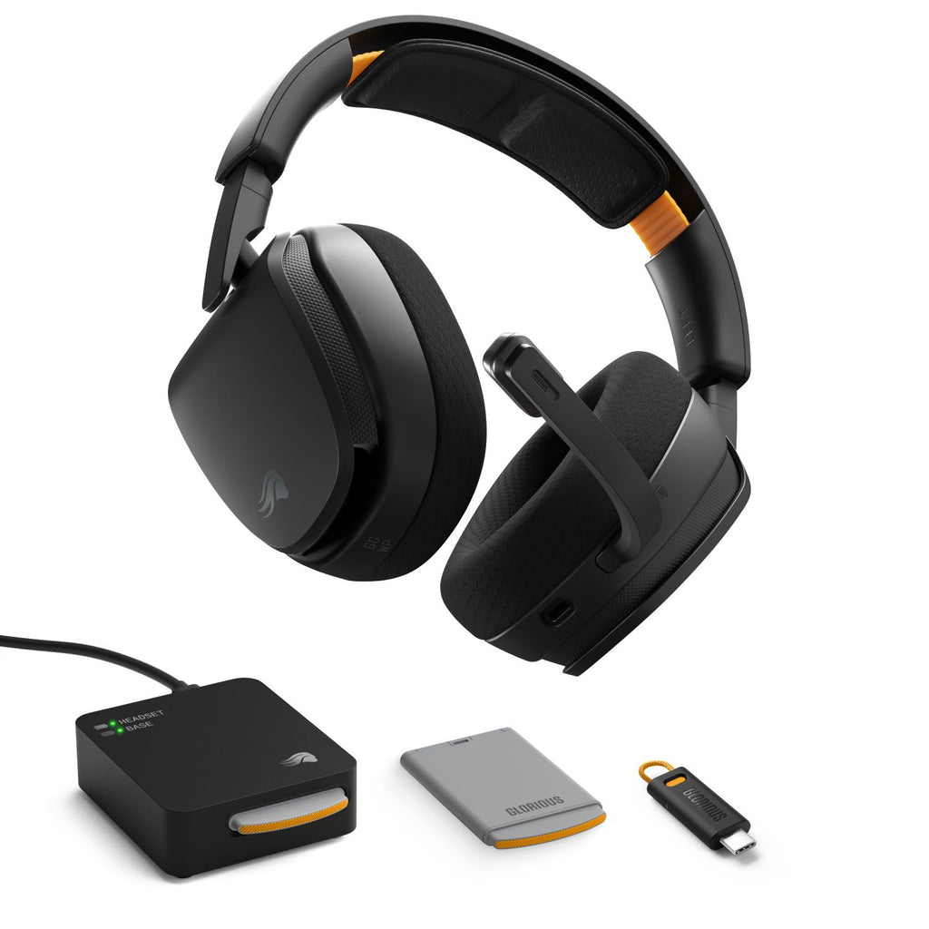 Glorious Gaming GHS Wireless InfinitePlay Casque Sans fil Arceau Bluetooth Socle de chargement Noir