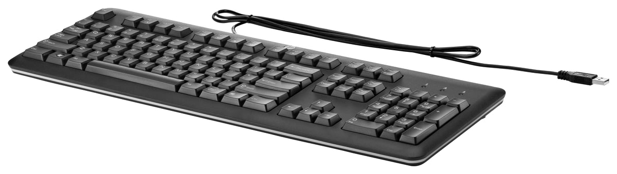 Clavier de Bureau USB QY776AA, Taille Réelle, Noir
