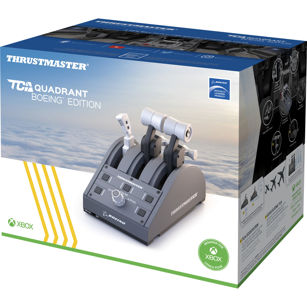 Thrustmaster TCA Quadrant Boeing Edition Gris USB pour PC, Xbox, Xbox One X, Xbox Series S