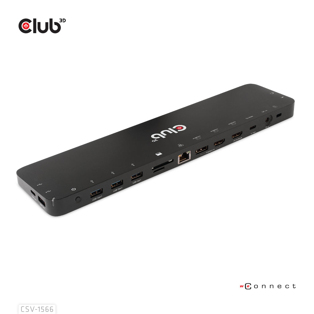 CLUB3D CSV-1566 Station d'accueil USB 3.2 Gen 1 Type-C, Noir