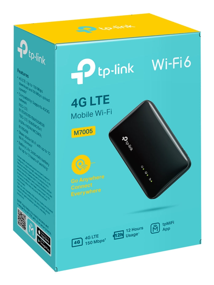 TP-Link M7005 routeur sans fil Monobande (2,4 GHz) 4G Noir