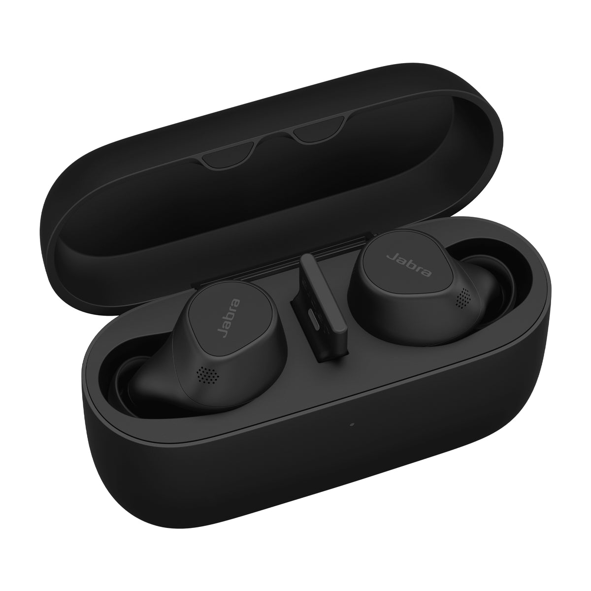 Jabra Evolve2 Buds Écouteurs Sans Fil Bluetooth pour Bureau et Centre d'Appels, USB-C / USB-A, Noir