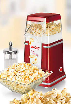 Unold Classic machine à popcorn Rouge, Argent, Blanc 900 W