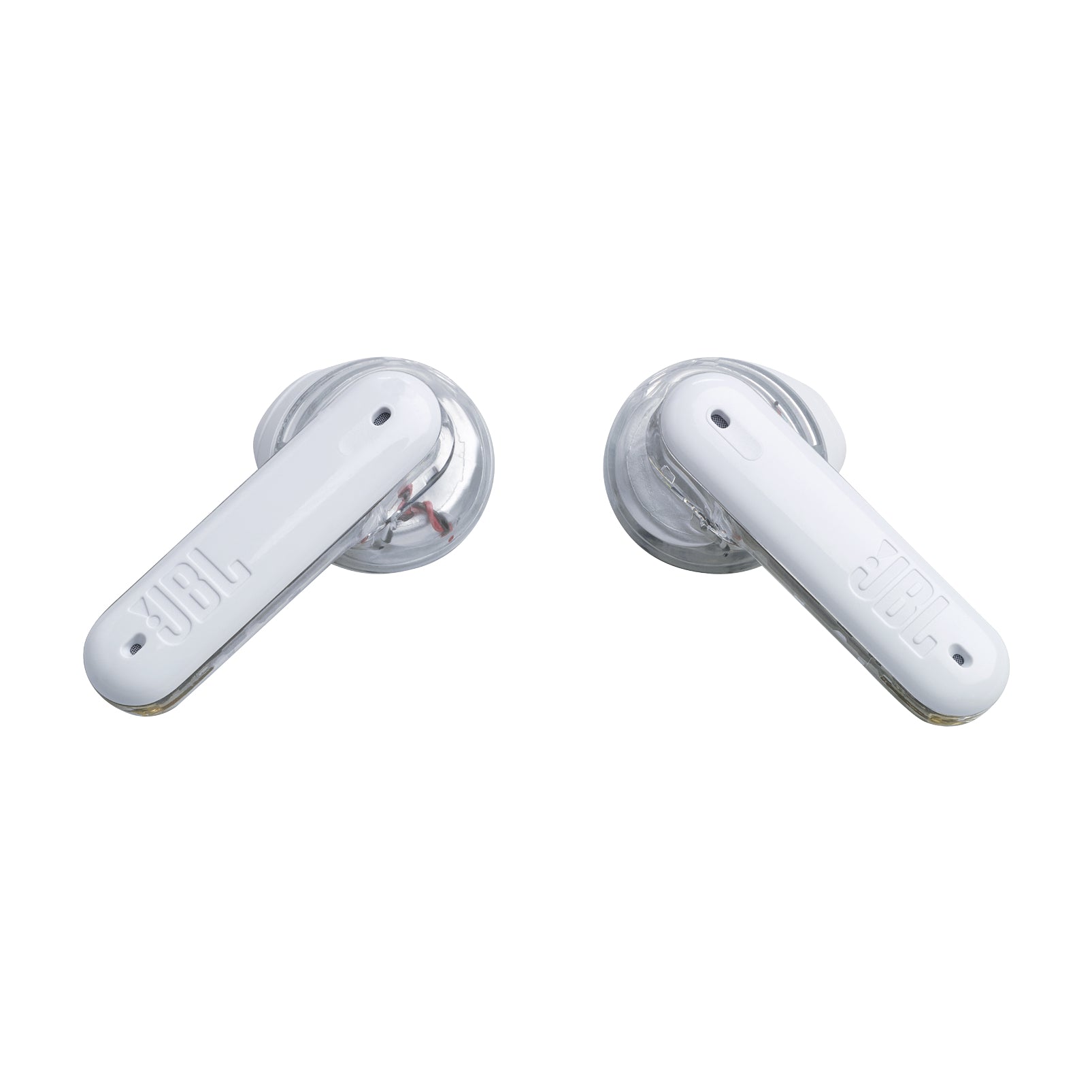 JBL Tune Flex Ghost Edition Casque True Wireless Stereo (TWS) Ecouteurs Appels/Musique Bluetooth Translucide, Blanc