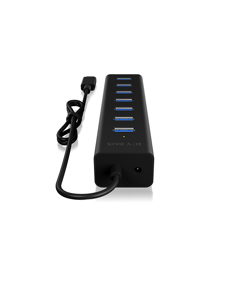 ICY BOX IB-HUB1700-C3 USB 3.2 Gen 1 (3.1 Gen 1) Type-C 5000 Mbit/s Noir